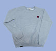 Basic Sweatshirt with Embroidery Rosebud (Sport Grey)